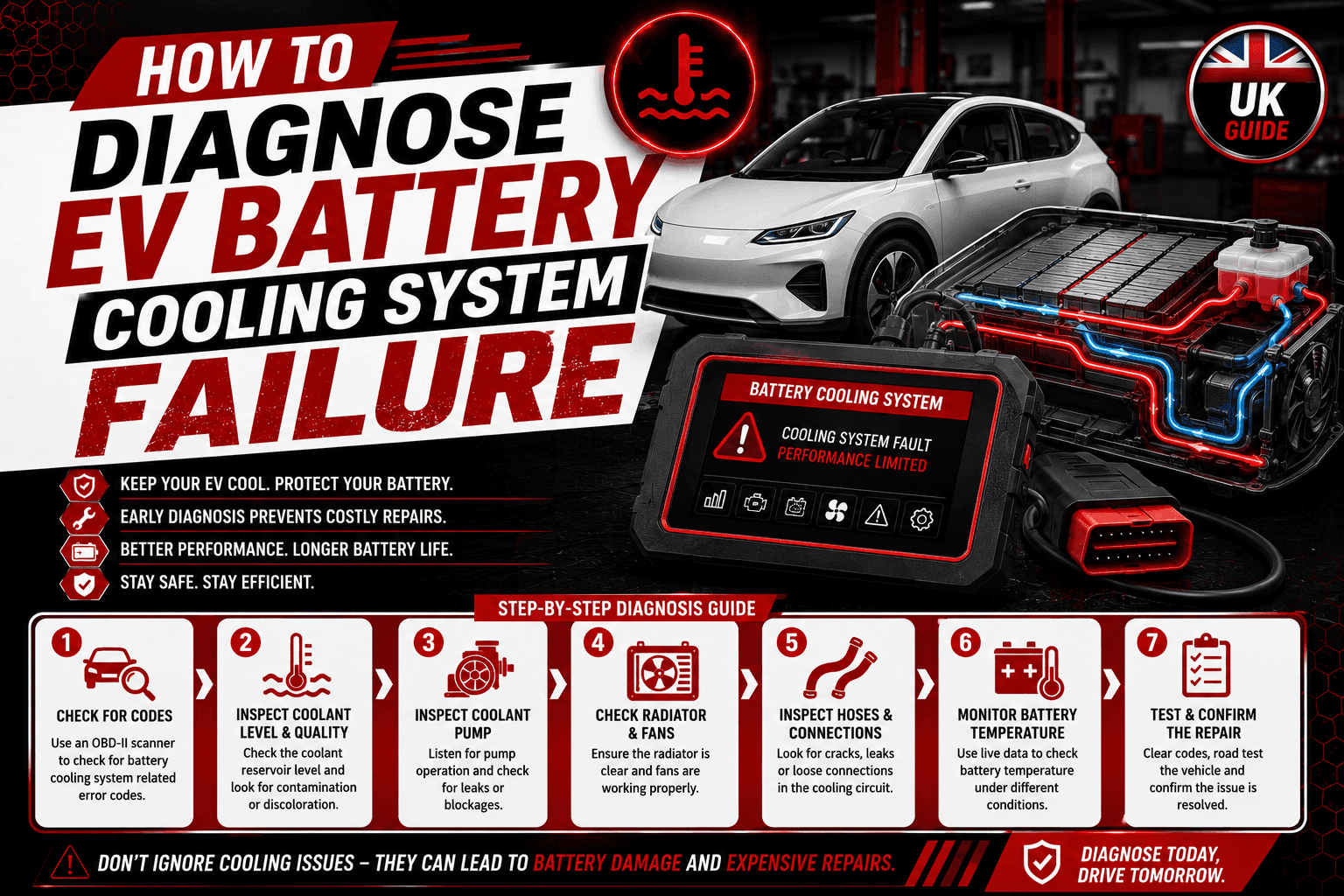 How to Diagnose EV Battery Cooling System Failure