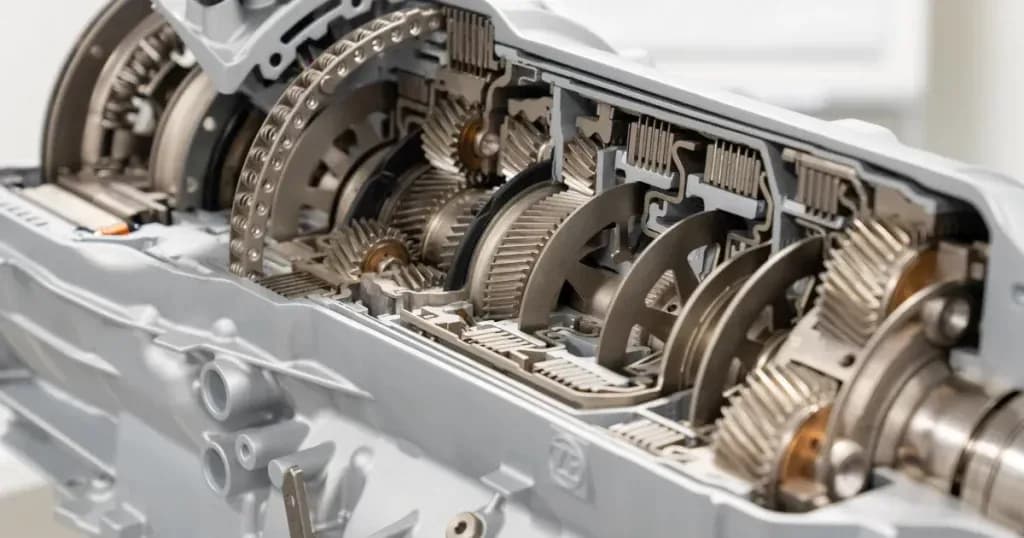 Automatic gearbox repair close up