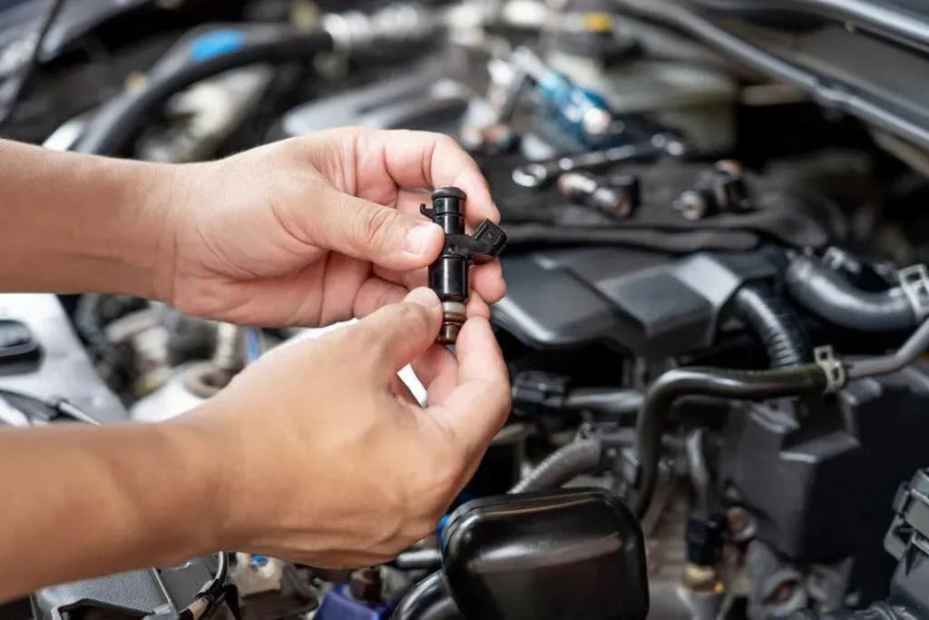 Fuel injector and fuel line inspection