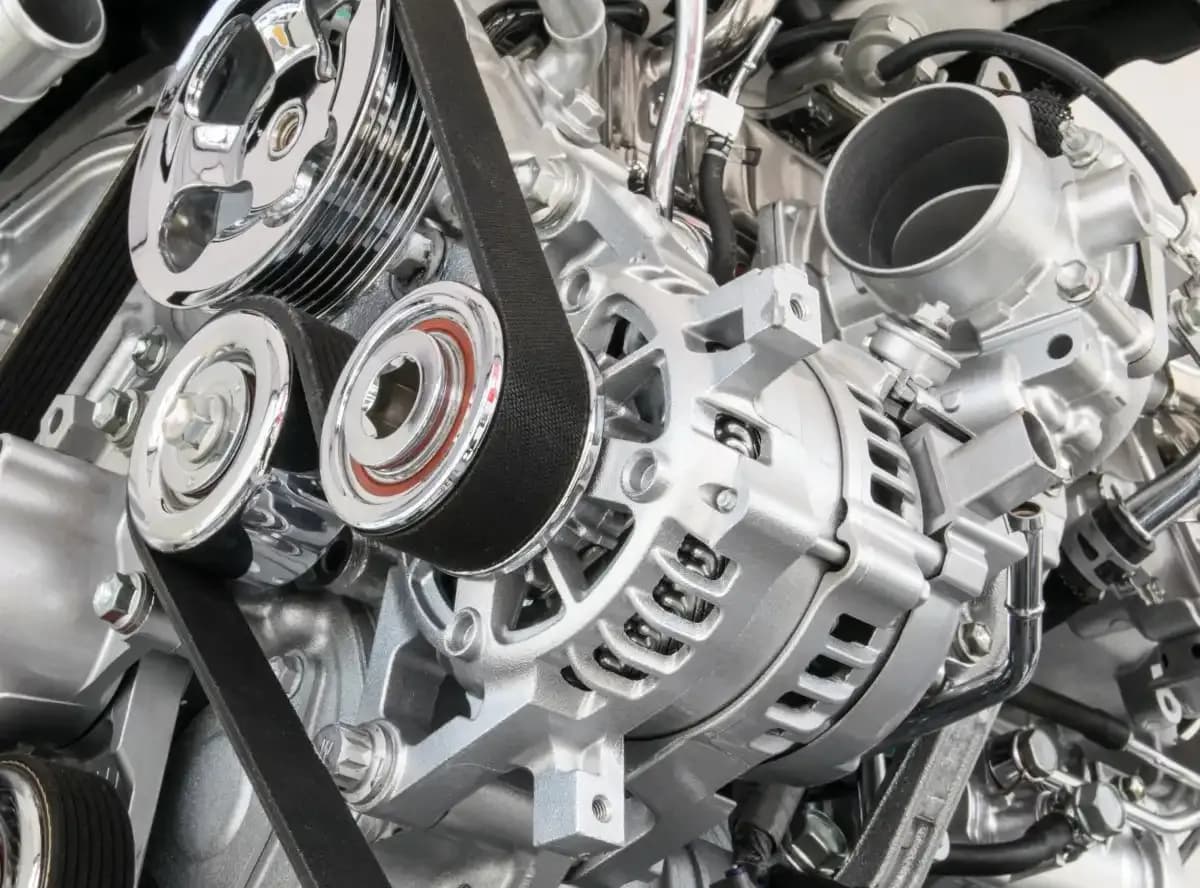 Mechanic ready for auxiliary belt replacement