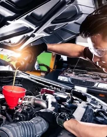 Vehicle inspection close up